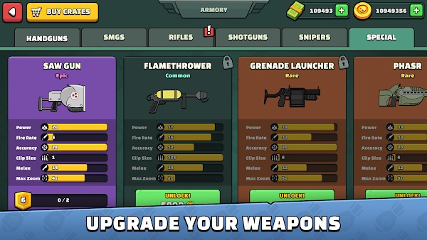 upgrade weapons