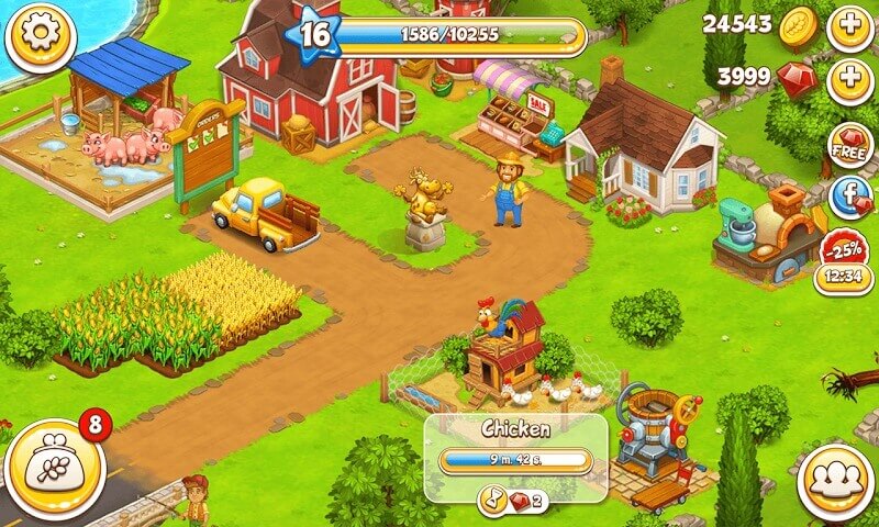 Farm Town v3.95 Apk Mod [Dinheiro Infinito]